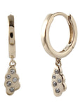 Hoop with Gypsy Set Diamonds in Dangling Cloud