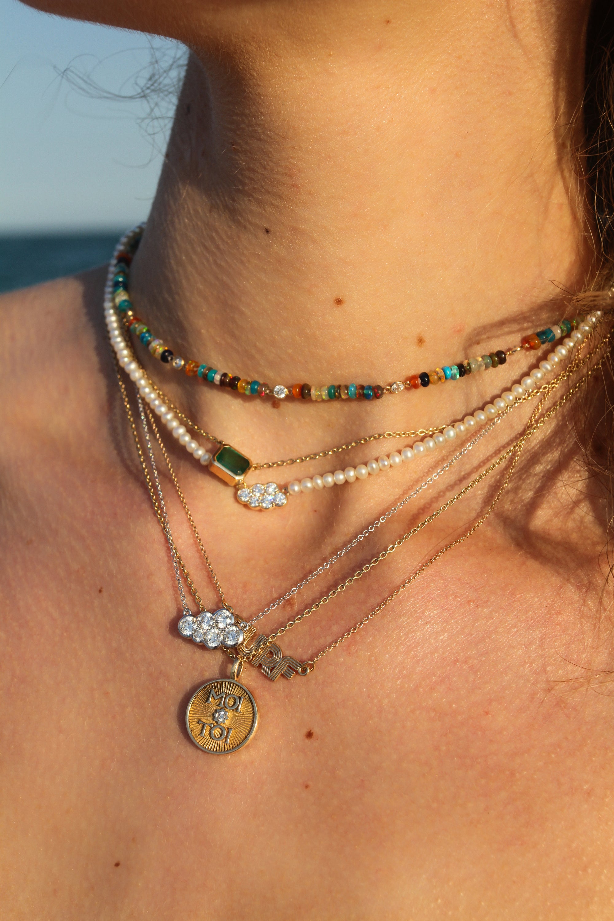 Small Diamond Cloud Necklace