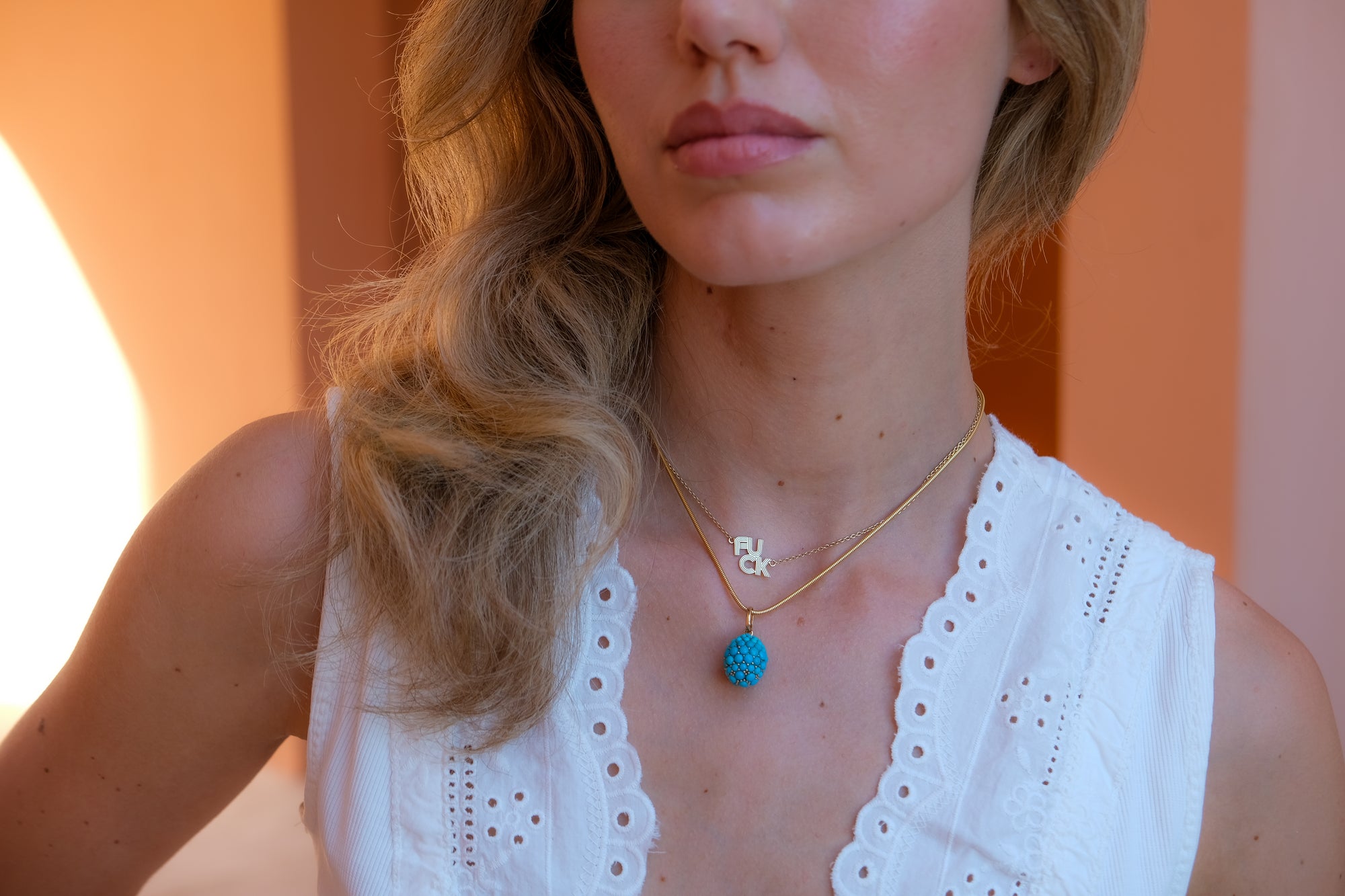 Vintage-Inspired Turquoise Beaded Pendant with Oversize Bail