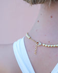 Molten Gold and Diamond Tennis Choker