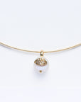 Pearl Pendant with Pavé Cloud Collar
