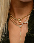 Suspended Cloud Diamond Flux Line Necklace