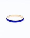 Single Purple Solid Gold Enamel Ring