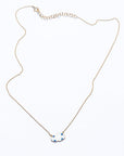 Fancy White Cloud Pendant with White and Blue Enamel
