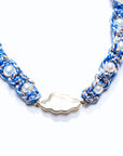 Gold Cloud Blue Corded Bracelet