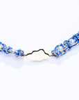 Gold Cloud Blue Corded Bracelet