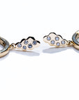 Hoops with Gypsy Set Diamonds in Dangling Cloud