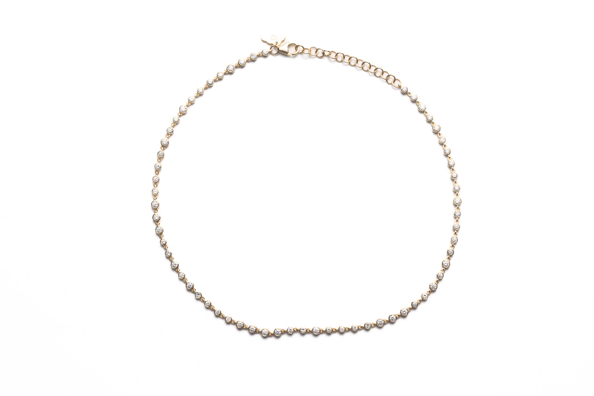 The Finest Bezel Set Mixed-Cut Tennis Necklace