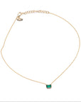 Emerald Cut Emerald Necklace