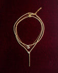 Suspended Cloud Bezel-Set Lariat Necklace