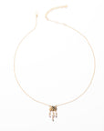 Two Groove Golden Cloud Rain Charm Necklace