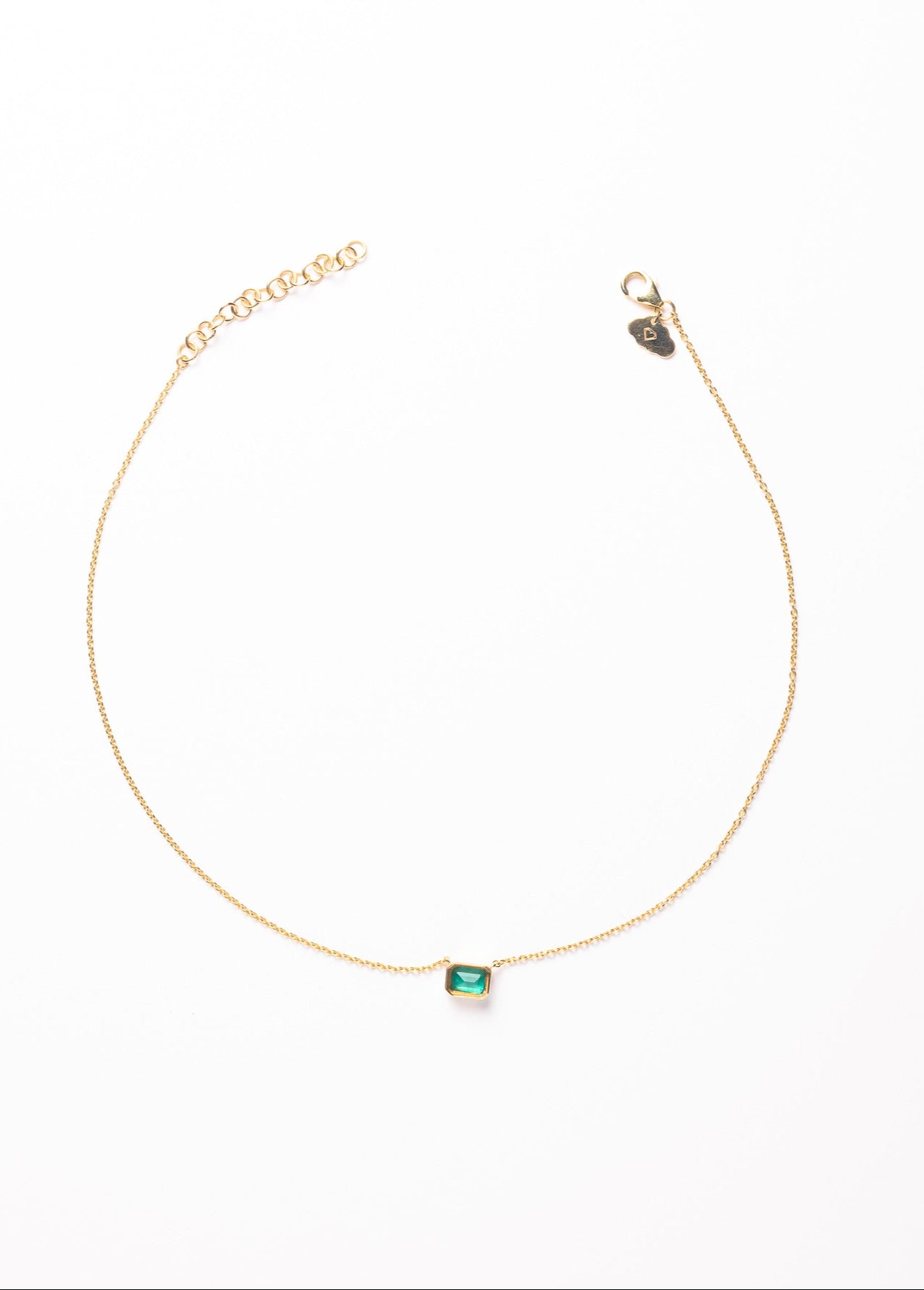 Emerald Cut Emerald Necklace