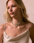 Pale Turquoise Enamel Diamond-Encrusted Egg Necklace/Choker