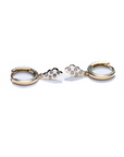 Hoops with Gypsy Set Diamonds in Dangling Cloud