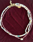Tiny Diamond Pave Cloud with Silk Knotted Cord