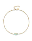 Pale Turquoise Enamel Diamond-Encrusted Egg Necklace/Choker