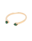 Open Shank Emerald Ring