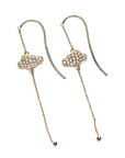 Pave Cloud French Hook Dangle Earrings