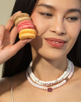 Dharma Wave Puka Shell Heishi Bead Necklace