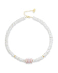 Dharma Wave Puke Shell Heishi Bead Necklace