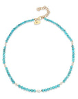 Turquoise and Marquise Cut Floating Diamond Choker