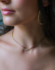 Multi-Diamond Triple Cloud Corded Choker