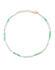 14k Peruvian Opal and Floating Diamond Choker