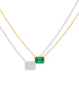 Emerald Cut Emerald Necklace