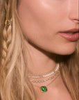Emerald Cut Emerald Necklace