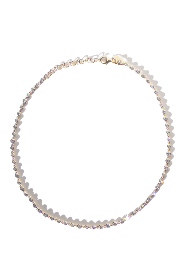 The Finest Bezel Set Mixed-Cut Tennis Necklace