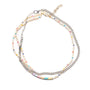Pastel Candy Stick Asymmetrical Pearl Choker