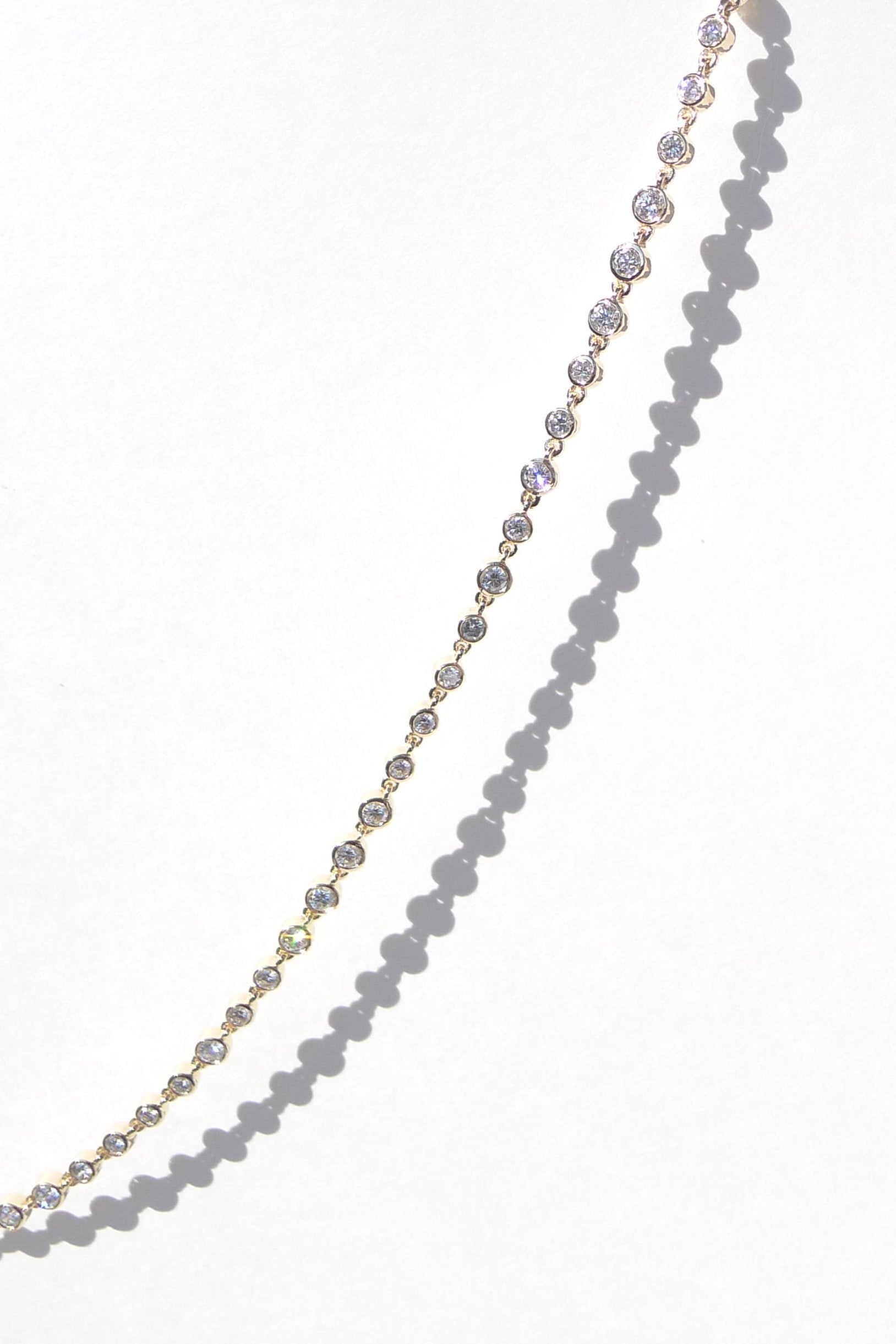 The Finest Bezel Set Mixed-Cut Tennis Necklace