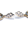 Hoops with Gypsy Set Diamonds in Dangling Cloud