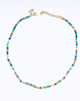 14k Ethiopian Opal and Floating Diamond Necklace