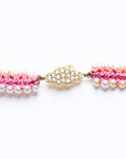 Pavé Cloud Pale Pink Pearl Corded Bracelet