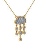 Diamond Rain Charm Necklace