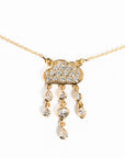 Diamond Rain Charm Necklace