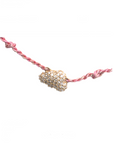 Tiny Diamond Pave Cloud with Silk Knotted Cord