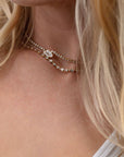 The Finest Bezel Set Mixed-Cut Tennis Necklace