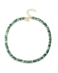 Raw Emerald Faceted Heishi Bead Necklace