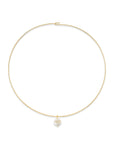 Pearl Pendant with Pavé Inlaid Cloud Gold Collar