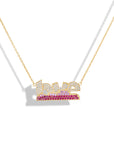 LOVE, Uncovered. Tourmaline, Ruby, and Diamond Necklace