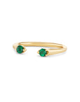 Open Shank Emerald Ring