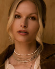 Tender Heart Diamond and Ruby Flux Line Necklace