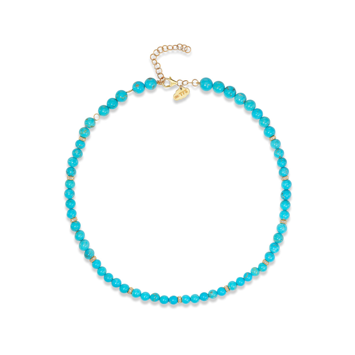 Blue Point Turquoise Beaded Necklace