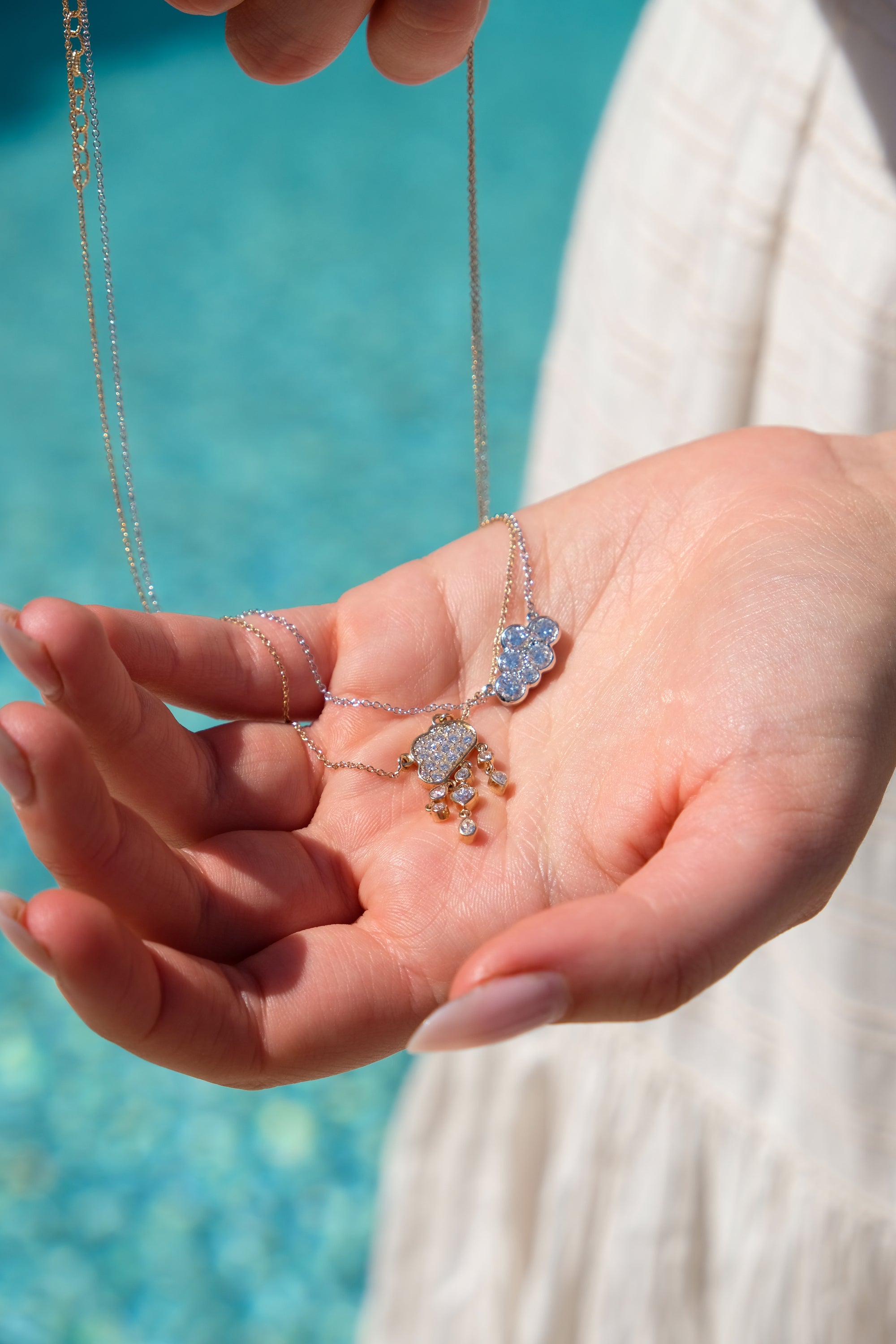Small Diamond Cloud Necklace