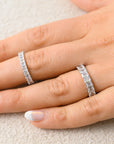 Emerald-Cut Diamond Eternity Band Stacking Ring