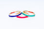 Single Turquoise Enamel Solid Gold Stacking Ring