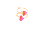 Double Heart Enamel Hoops