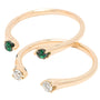 Open Shank Emerald Ring
